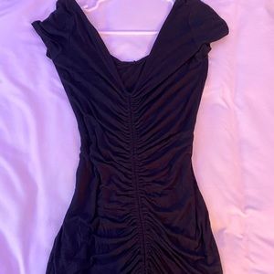 NEW Scrunched black bodycon dress